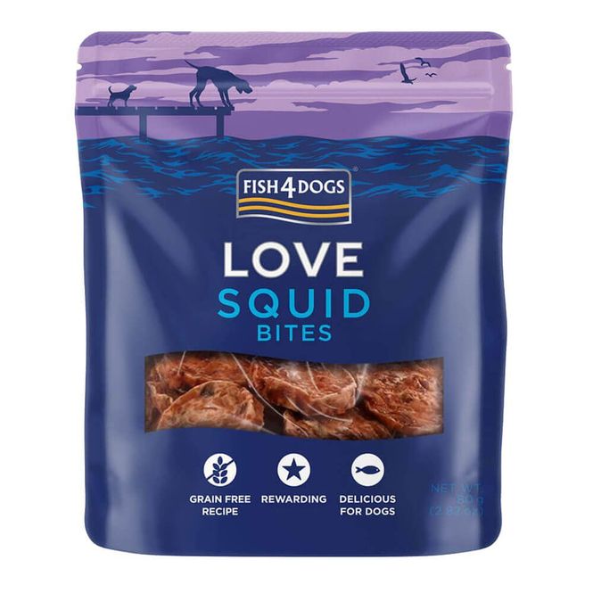 Hovedbilde Fish4Dogs Squid Bites 80g