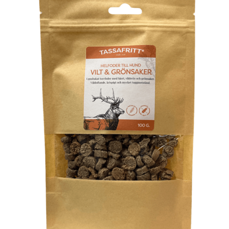TassaFritt Tørrfor Vilt og Grønnsaker 100g