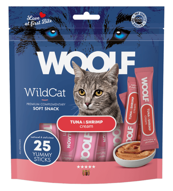 Hovedbilde Woolf Cream Tuna + Schrimp 25pk