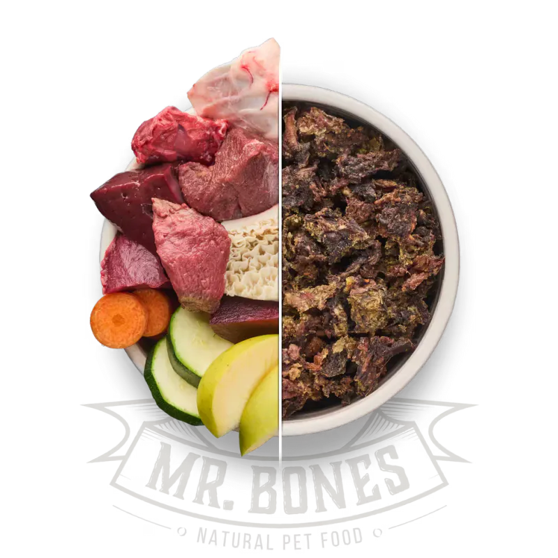 Mr. Bones Lufttørket fullfôr av hjort og storfevom 450g