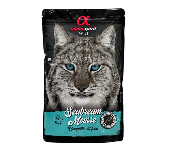 Hovedbilde AlphaSpirit Pouch CAT Seabream Mousse 85g