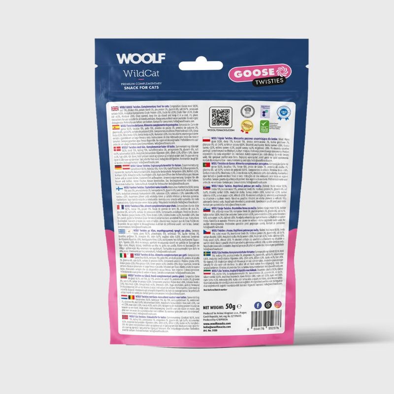 Woolf Wildcat Goose Twisties 50g