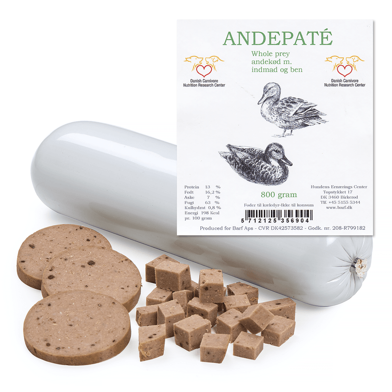 Barf - Andepate Wholeprey 800g